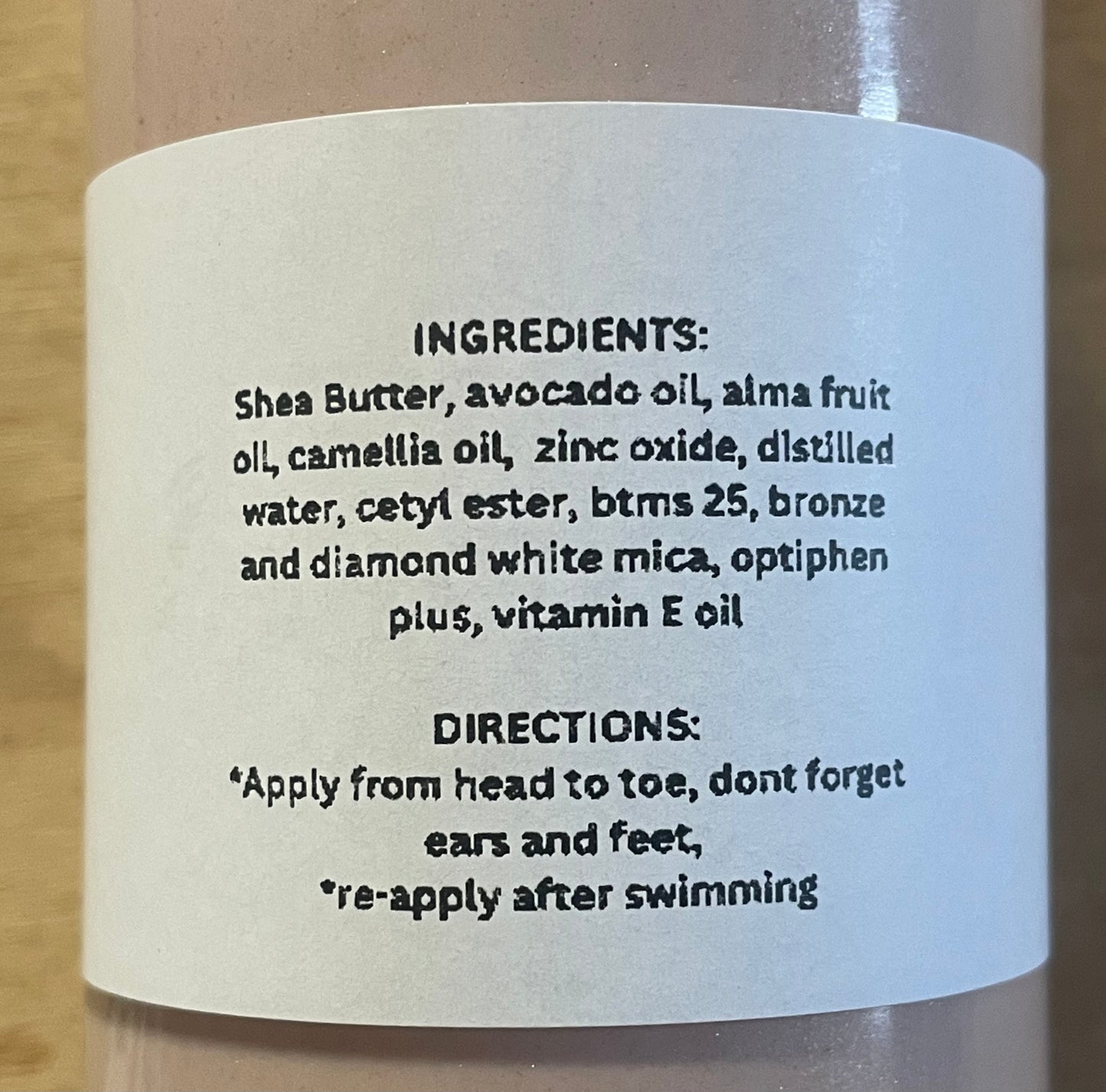 Shimmering mineral sunblock 4 oz