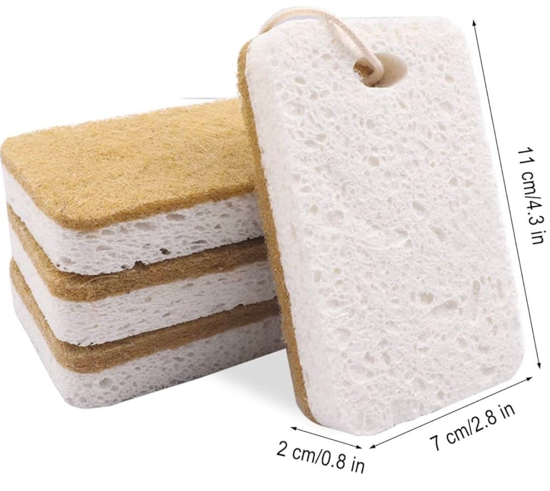 Double scrub cleaning sponge 2 pack
