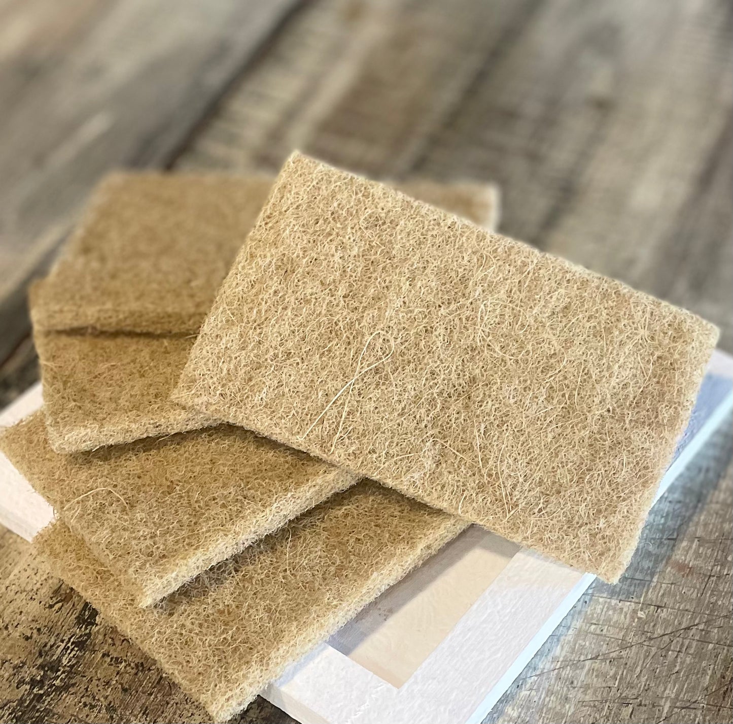 Natural coconut fiber scouring pad 3 pack