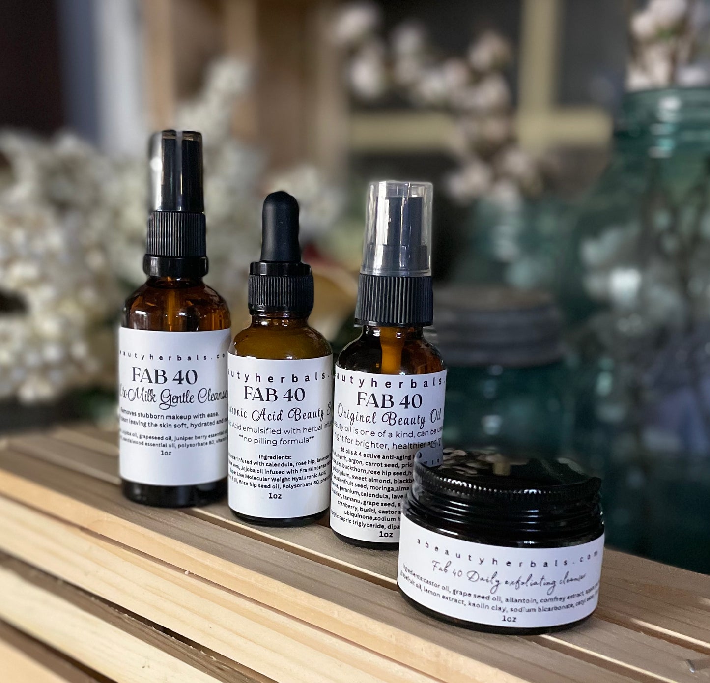 FAB40 ageless beauty complete regimen.