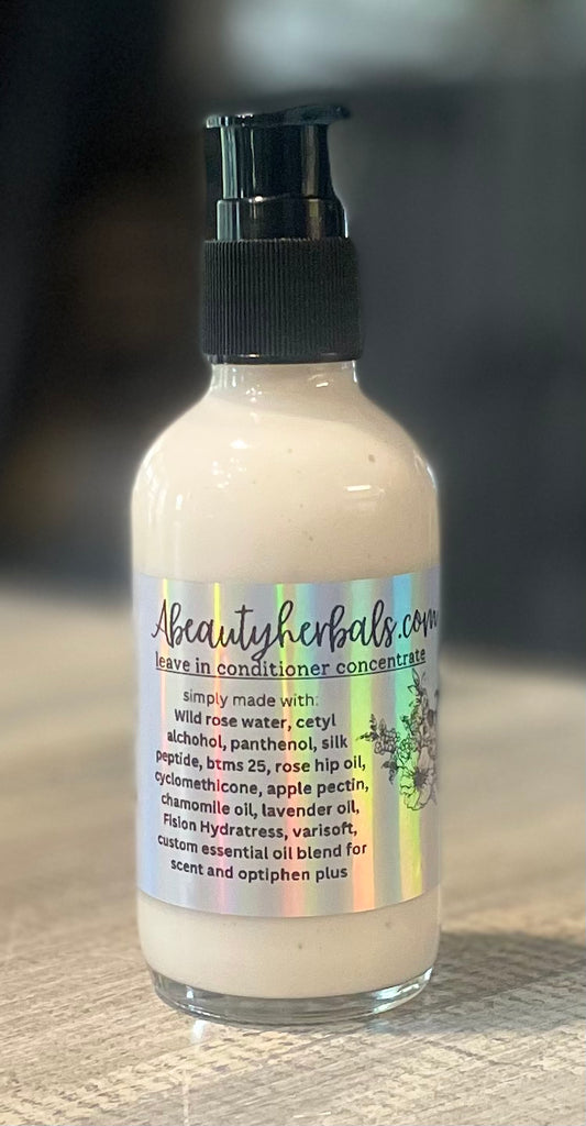 Leave in conditioner concentrate 4oz pump bottle