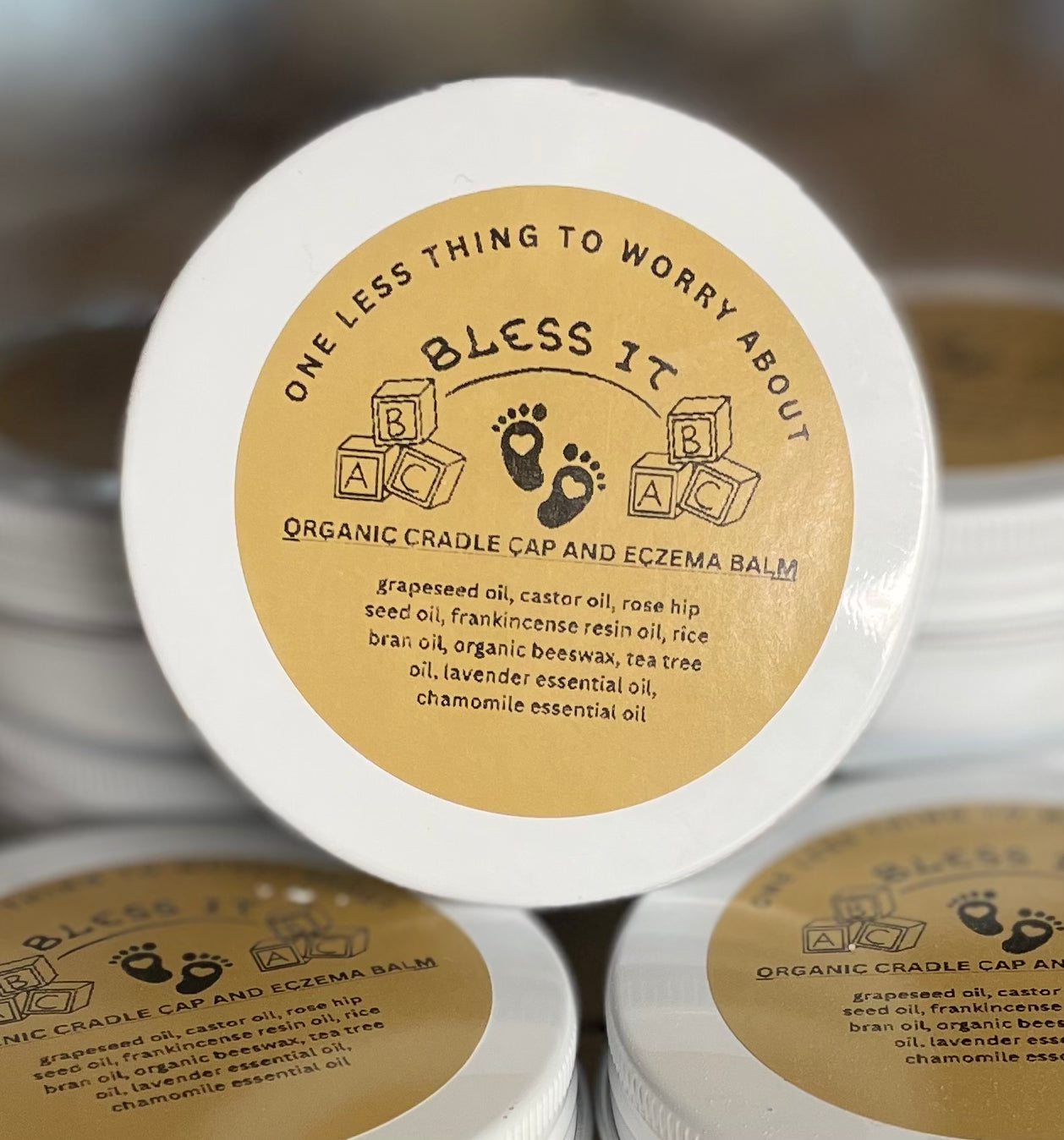 BLESS IT- organic cradle cap and eczema balm. 2 oz