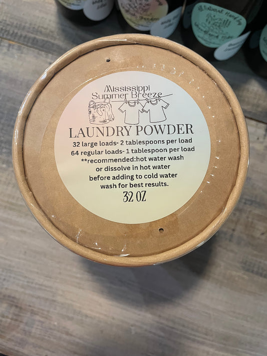 Limited Item : Mississippi Breeze Laundry Powder 32 oz tub